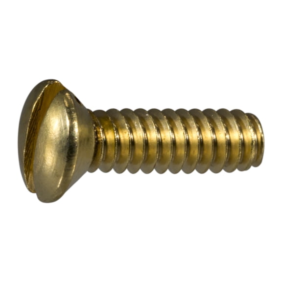 #6-32 x 1/2" Brass Coarse Thread Slotted Oval Head Machine Screws (24 pcs.)