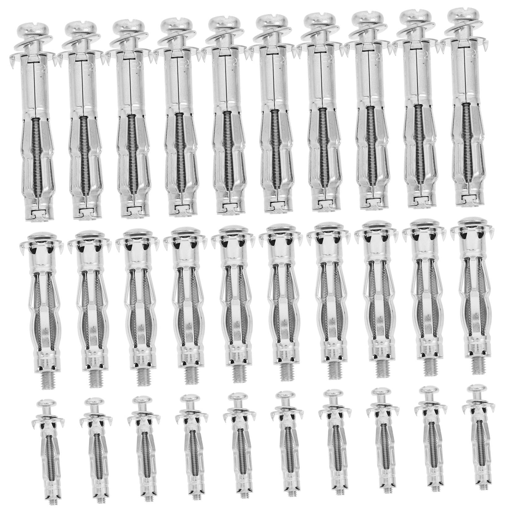 WHAMVOX 30pcs Hollow Wall Anchors Expansion Bolts Hollow Wall Fixing Nuts Drywall Anchors