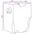 thumbnail image 5 of vidaXL Stool Solid Teak Wood, 5 of 11