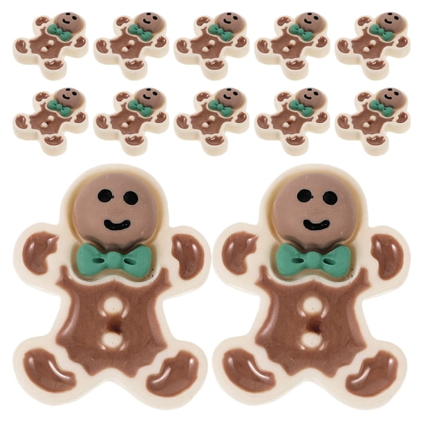 40 piezas de moldes de resina para hombre de jengibre, decoración navideña para manualidades.