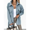 thumbnail image 7 of Womens Corduroy Shirt Long Sleeve Button Down Shirts Casual Jacket Tops Shacket, 7 of 7