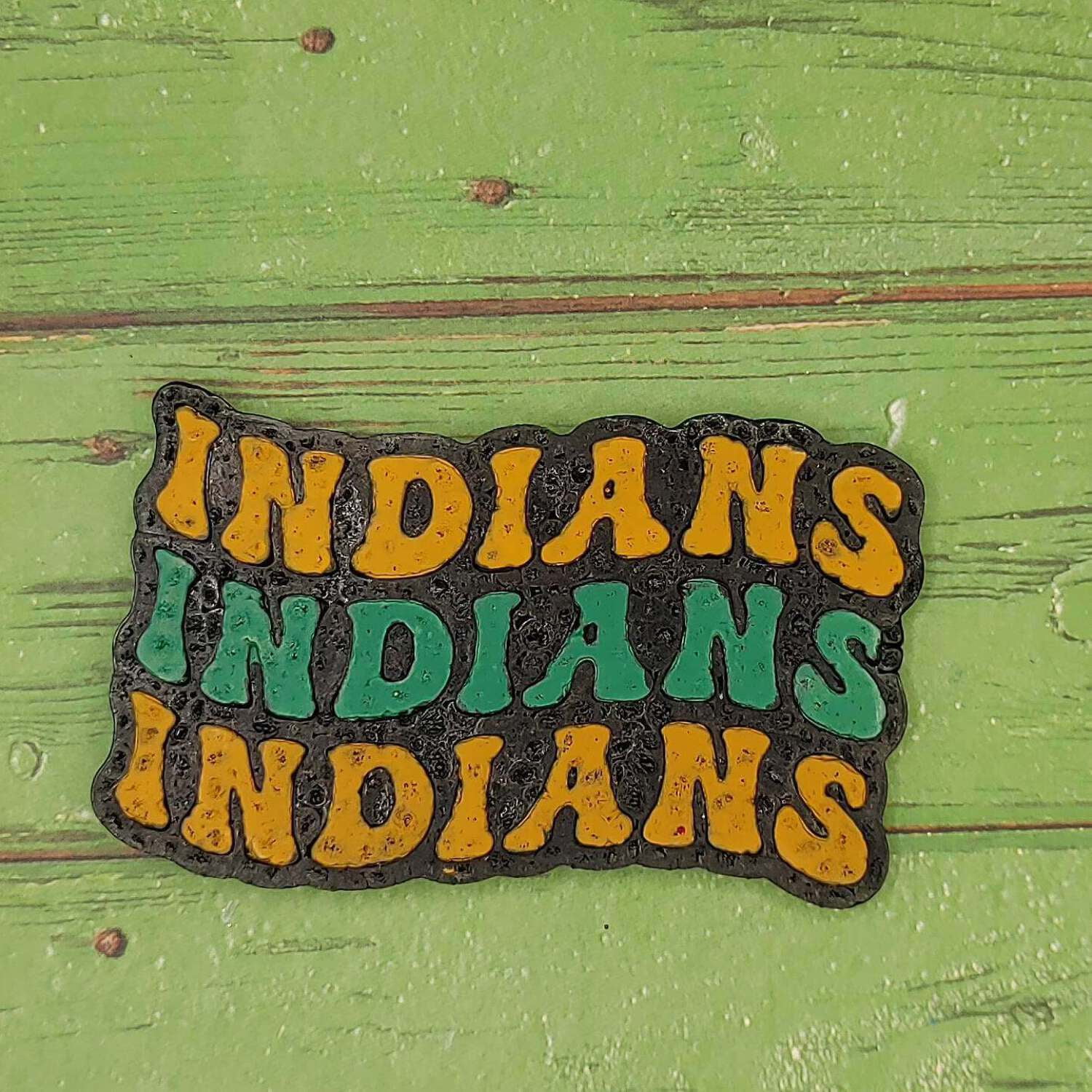 Indians 3x Retro Font School Mascot Silicone Freshie Mold