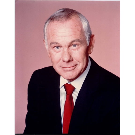 Johnny Carson vintage 5x7 photo in suit and tie smiling