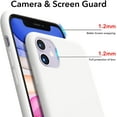 thumbnail image 3 of Liquid Silicone Case for iPhone 11, Slim Liquid Silicone Case with Open Bottom, Soft Gel Rubber Case Cover for iPhone 11(2019) 6.1 inch - White, 3 of 12