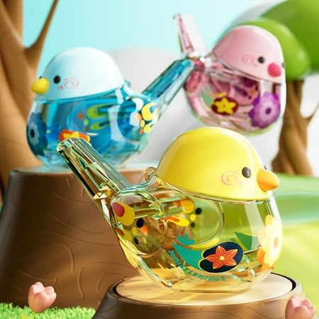 

NIBOLOG Kids Water Bird Whistle with Lanyard Clear Mouth Muscle Vital Capacity Training Toy
