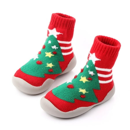 

Infant Baby Anti-slip Floor Socks Crib Shoes Christmas