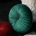 thumbnail image 5 of Round Throw Pillow Velvet Home Decoration Pleated Round Pillow Cushion for Couch Chair Bed 15 inch, 5 of 6
