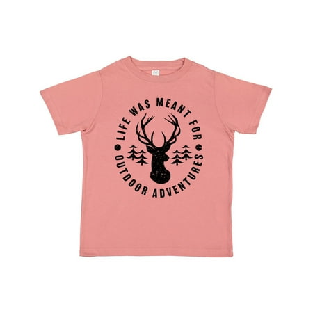 

Inktastic Life Was Meant for Outdoor Adventures with Deer Gift Toddler Boy or Toddler Girl T-Shirt