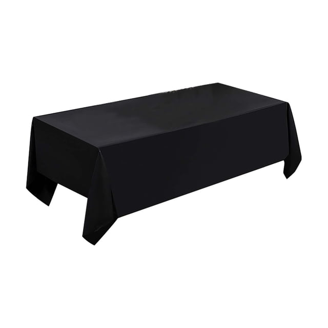 DJN Table Cloth Premium Silver Plastic Tablecloth 54 X 108 In. Disposable Rectangle Plastic Table Cloth Decorative Rectangle Table Cover Smooth Tablecloth Disposable Table Cloths For Parties
