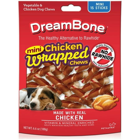 UPC: 0810833028566 | DreamBone Dog Chews Vegetable & Chicken – 15 CT