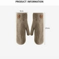thumbnail image 2 of Women's Thermal Mitten Gloves Double Layer Plush Lined Knit Jacquard Skiing Snow, 2 of 4