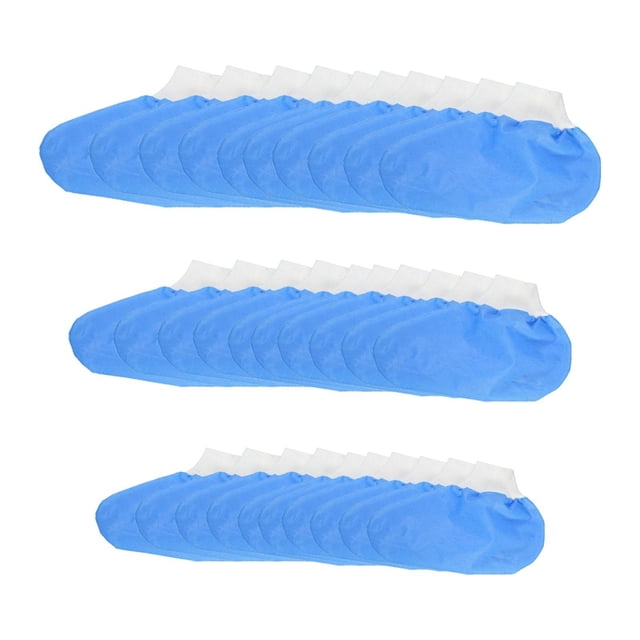 Cubiertas de pie de esquí desechables calcetines de tela no tejidos para chicas de viaje Azul 30 pares