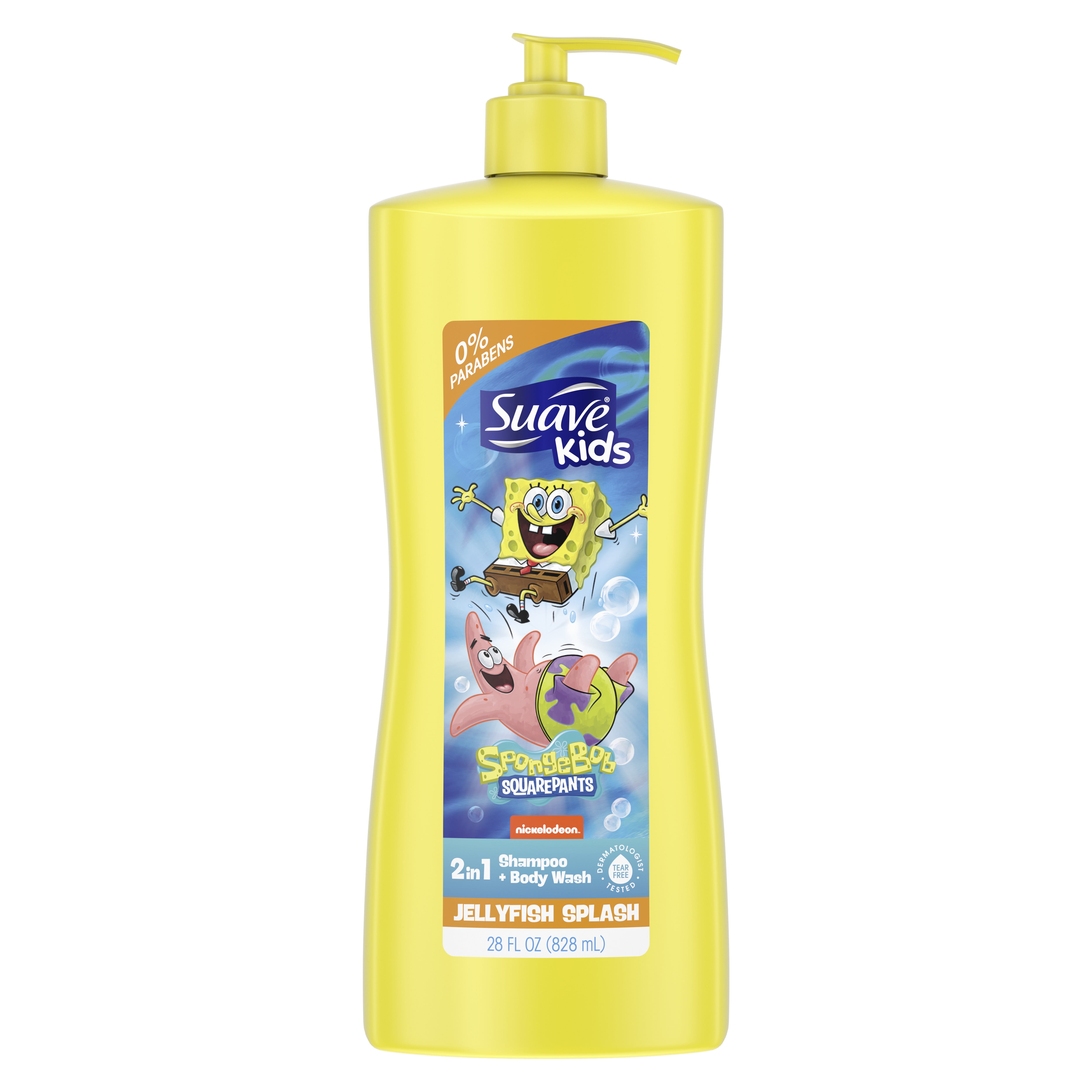 Suave Kids 2in1 Shampoo & Body Wash Nickelodeon Spongebob, 28 oz
