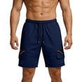 thumbnail image 5 of Xdegoge Workout Cargo Shorts for Men Lightweight Quick Dry Athletic Running Shorts Elastic Waist Drawstring Zipper Pockets for Gym Training Hiking Outdoor Summer Casual, 5 of 7