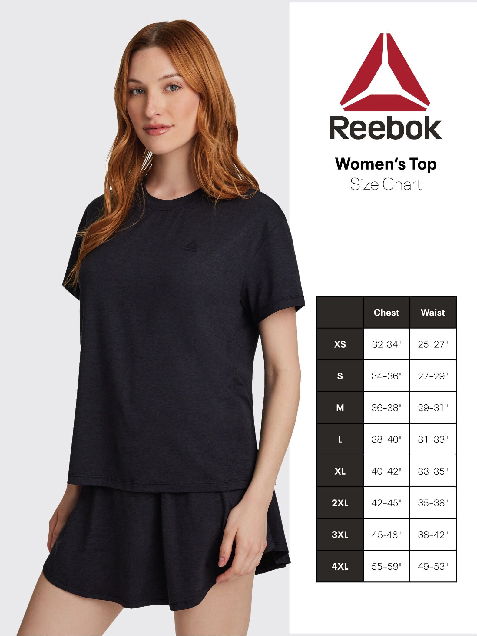 Reebok Women's Legacy 2.0 Meet and Greet Short Sleeve Top, Sizes XS-4X