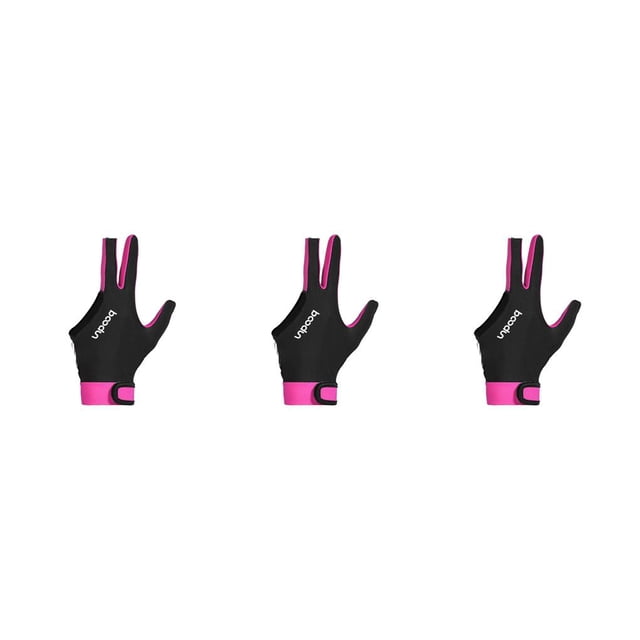 Sonducket Snooker Billiard Cue Glove Left Hand Pool en Finger Open Three Glove Women Type1 NO1