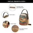 thumbnail image 4 of FORMRS Crossbody Bag for Women Quilted Travel Shoulder Cell Phone Purse with Chain Strap Handbag, Abstract Wavy Landscape, 4 of 7