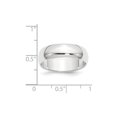thumbnail image 2 of Platinum 8mm Half-Round Featherweight Wedding Band - Size 12, 2 of 2