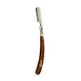 thumbnail image 6 of CS-101 Stainless Steel Straight Edge Brown Barber Razor + 200 Lord Single Blades, 6 of 7
