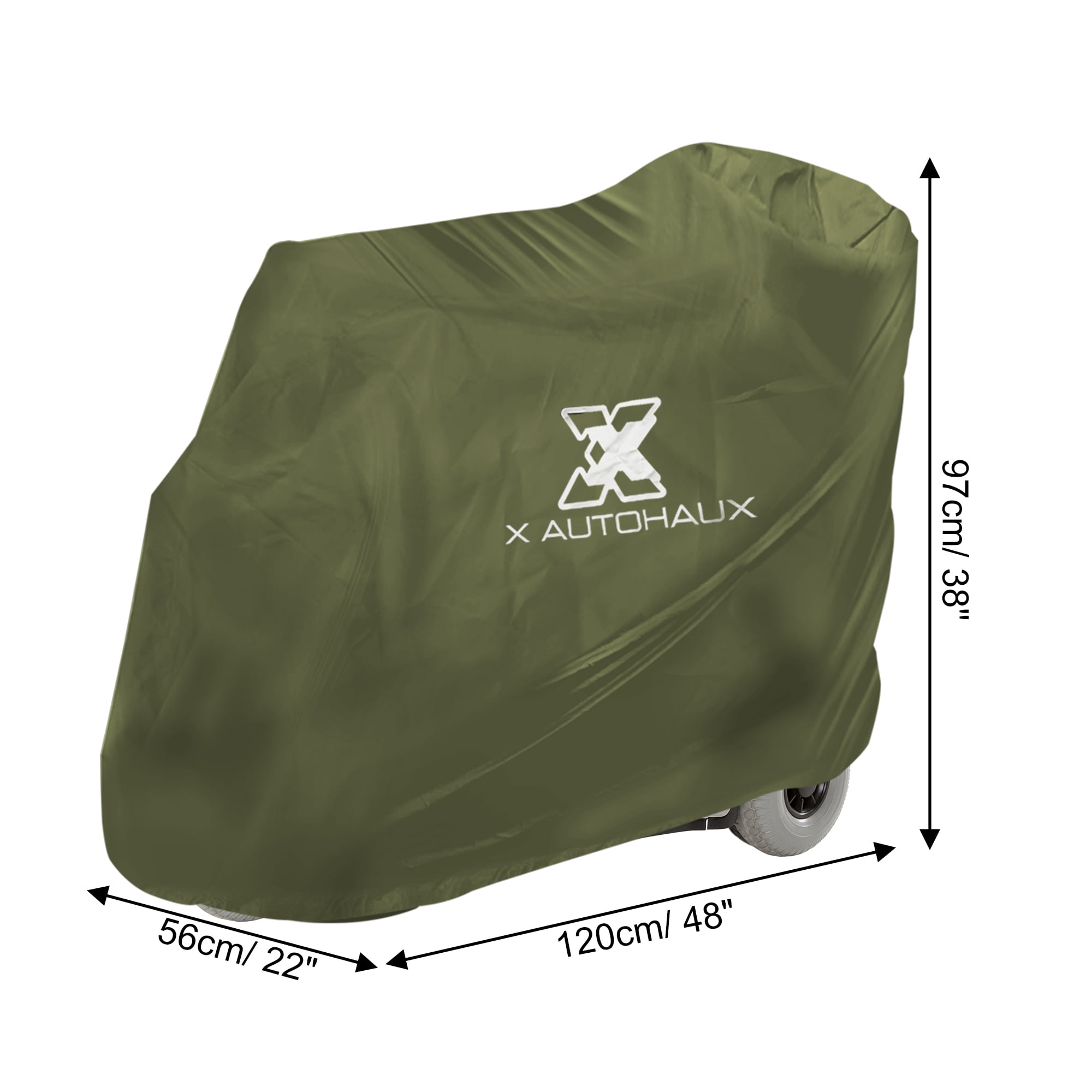 Unique Bargains Mobility Scooter Rain Cover 210D Oxford Green 48x22x38 Inch