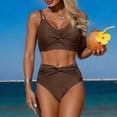 thumbnail image 4 of Fznquz High Waisted Womens Bikini 2 Piece Summer Beach Swimwear Double Straps 2026 Tummy Control Swim Suits M, 4 of 6