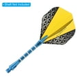 thumbnail image 4 of Uxcell Dart Flights, 6 Pack PET Standard Darts Accessories, Black, Gray, Yellow, 4 of 5