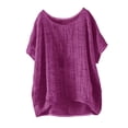 thumbnail image 3 of JUMEYU Girl Clothes Girls' Short Sleeve T Shirts Kids' Summer Tops Crewneck Tees Size 15-16 (Dark Purple,15-16 Years), 3 of 6