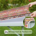 thumbnail image 6 of Pioneer Flower Floral Print Pattern Square Fitted Tablecloth with Elastic Edge,Square Table Cover,Washable Elastic Table Cover for Home Kitchen Party Decor 34"x34", 6 of 6