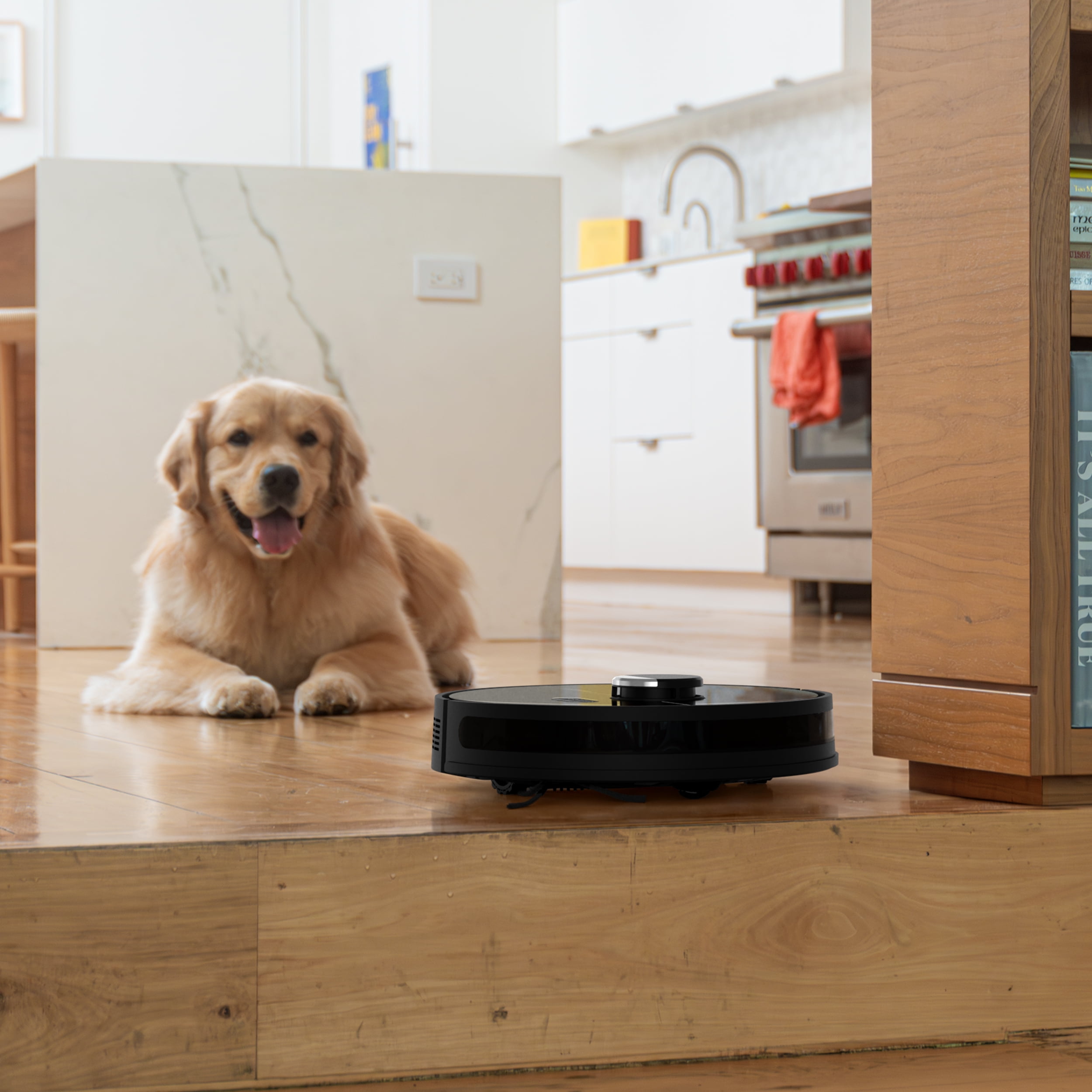 bObsweep Dustin Wi-Fi Connected Self-Emptying Robot Vacuum and Mop, Black
