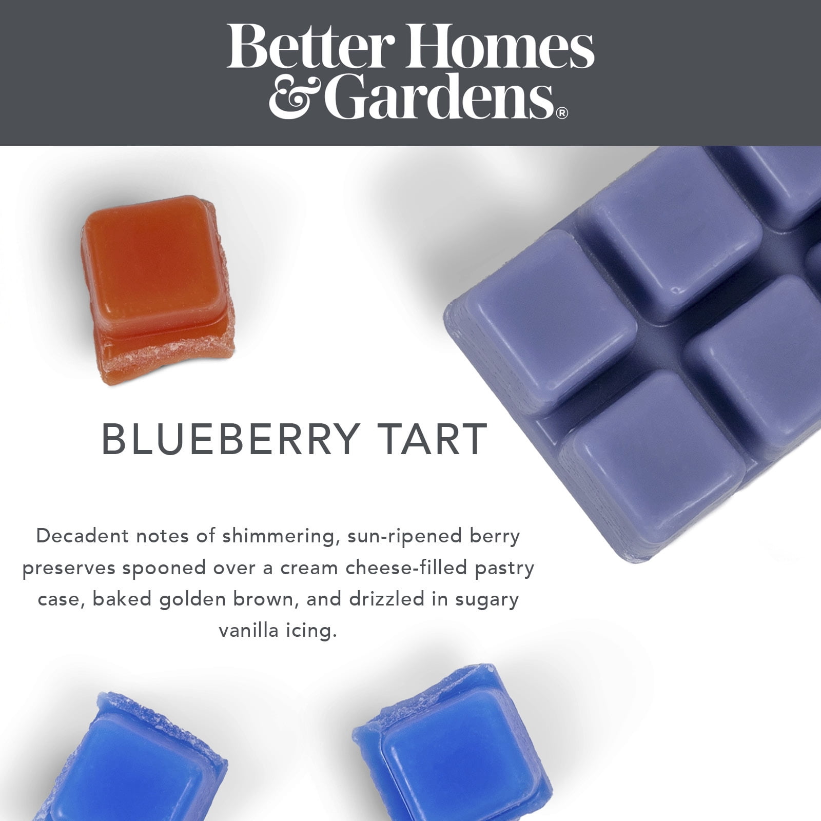 Blueberry Tart Scented Wax Melts, Better Homes & Gardens, 2.5 oz