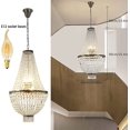 thumbnail image 4 of Miumaeov 9-Light Luxury Crystal Chandelier French Empire Metal Pendant Light Fixture Lamp, 4 of 10
