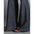 thumbnail image 5 of Pantalones cargo casuales con bolsillo con solapa para mujer, pantalones vaqueros holgados de pierna ancha con botones en la parte delantera, gris oscuro, X-pequeño, 5 of 5