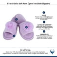 thumbnail image 5 of CTM Girl's Soft Pom Open Toe Slide Slippers, 5 of 5