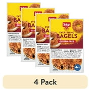 (4 pack) Schar Gluten Free Pre-Sliced Everything, Gluten Free Chewy Bagels, 14.1oz