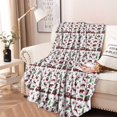 thumbnail image 2 of White Christmas Animal and Car Pattern Round Blanket,Comfortable Soft Flannel Throw Blanket,All Season,Warm Lightweight Blankets for Sofa Bed Couch Living Room Chair 60"x60", 2 of 5