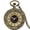 Bronze/Black dial, variant on Vintage Pocket Watch for Men Women Roman Numerals Scale Steel Quartz Fob Watches with Chain