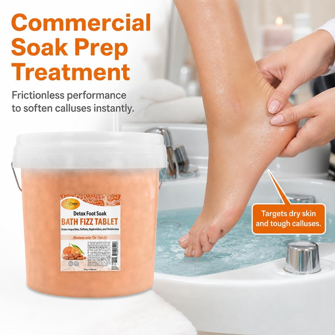 SPA REDI - Bath Fizz Tablets - Mandarin Scented - 2500 Tablets - 3 Gal Pail