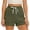 A33-Army Green, variant on Sokhug Sweat Shorts for Women Casual Elastic Drawstring High Waisted with Front Seam Detail Running Shorts