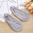 thumbnail image 4 of Peacock Feather Lace Boat Socks Women's Summer Thin Breathable Invisible Socks Silicone Non-slip Non-falling Heel Shallow Mouth Socks for Children, 4 of 6