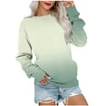 thumbnail image 2 of Jsaierl Women's Sweatshirts Funny Gradient Graphic Sweatshirts Round Neck Dressy Casual Sweater Tops Oversized Long Sleeve Shirts Winter Saving, 2 of 5