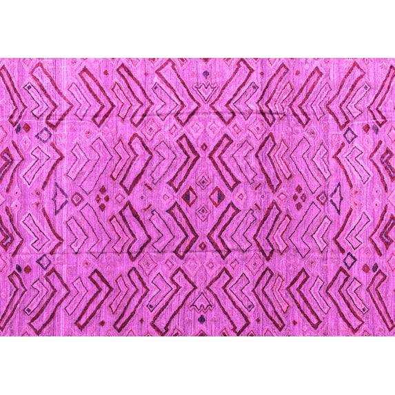 Ahgly Company Indoor Rectangle Abstract Pink Modern Area Rugs, 5' x 7'