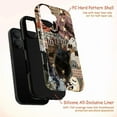 thumbnail image 4 of Autumn Black Cat & Ghost Collage Phone Case, Vintage Halloween Stars & Newspaper Aesthetic Cover for iPhone 17 16 15 14 13 12 11 Pro Max Plus Mini, 4 of 6