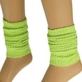 thumbnail image 3 of Cotton Leg Warmers for Women Almond Green 1 Pair Knitted Retro, 3 of 8