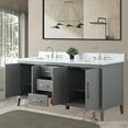 thumbnail image 3 of Vanity Art 72” Double Sink Bathroom Vanity Cabinet with Engineered Marble Countertop, 3 of 12