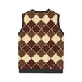thumbnail image 4 of Mens Vintage Vest V-Neck Sleeveless Knitted Pullover Top Casual Sports Casual Business Vests, 4 of 5