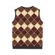 thumbnail image 4 of Camiseta sin mangas con cuello en V para hombre, estilo informal, con estampado vintage, permeable al trabajo y cuello en V., 4 of 5