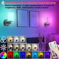 thumbnail image 5 of Battery Operated Wall Sconce Set Of 2, Wireless Wall Sconce With Remote Control, 10000mAh Rechargeable Wall Sconce RGB Dimmable Bathroom Light Fixtures With Double Clear Glass Shade For Mirror Bedroom, 5 of 10