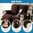 thumbnail image 3 of 100% Waterproof Loveseat Recliner Cover, Non Slip Split Loveseat Covers for Reclining Loveseat with Elastic Straps, Washable Recliner Chair/Furniture Protector for Pets(2 Seater), 3 of 7