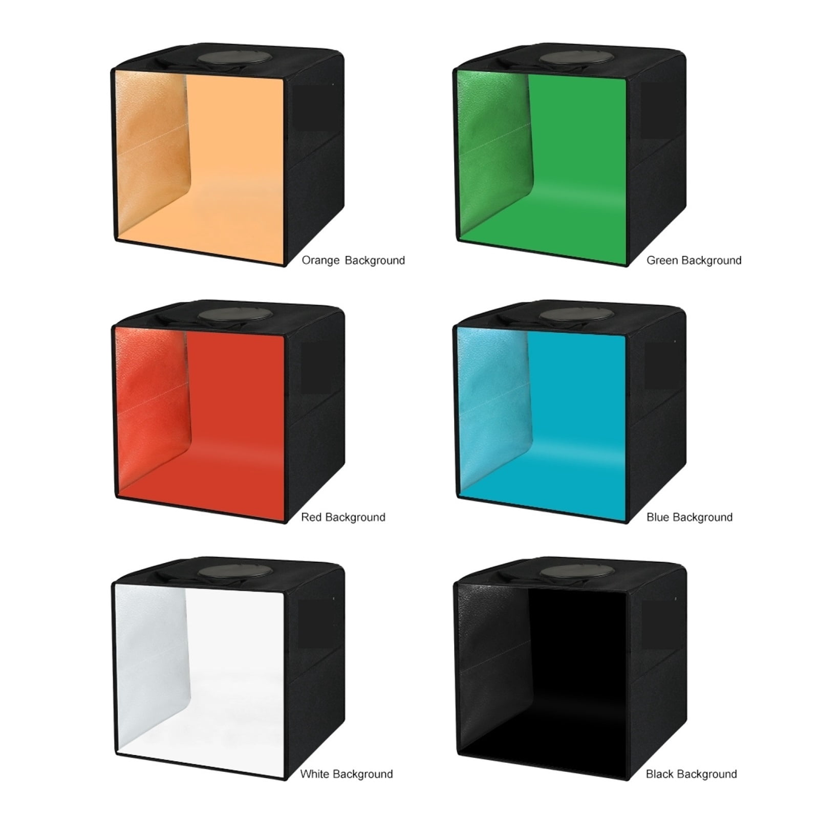 Photo Studio Ring LED 30cm Light Box Shooting Tent Desktop Box Kit With 6 Colors Backgrounds Photography LightBox Kits ,Professional Equipment