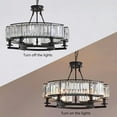 thumbnail image 3 of AFANQI 6-Light Crystal Chandelier Black Crystal Chandelier for Dining Room Farmhouse Metal Crystal Chandelier for Living Room Kitchen Island Hallway Entryway Light Fixture, 3 of 12